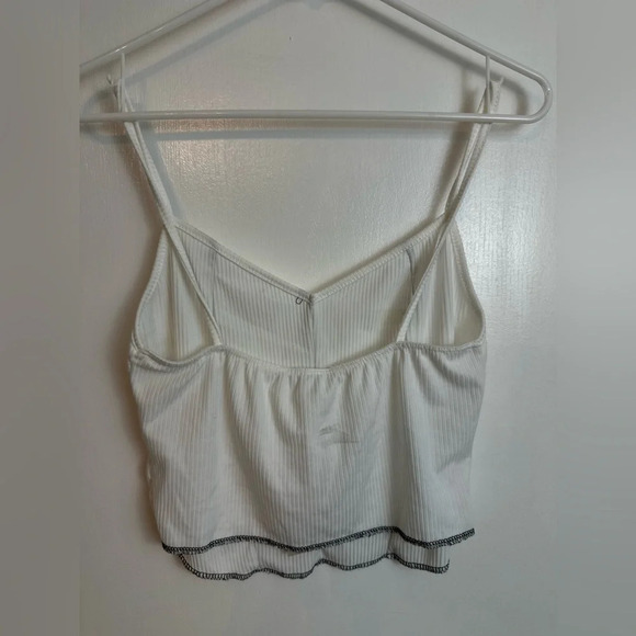 NWT Y2K  Gaze white cropped tank top size M - Picture 6 of 7